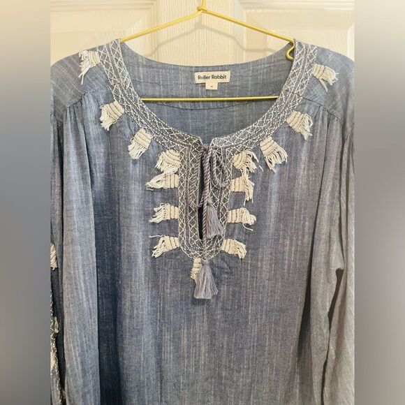 Roller Rabbit Bohemian Blouse with Tassels - Picture 2 of 7